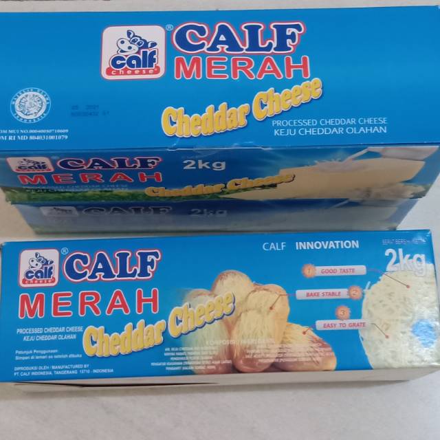 

Keju calf merah cheddar cheese 2kg