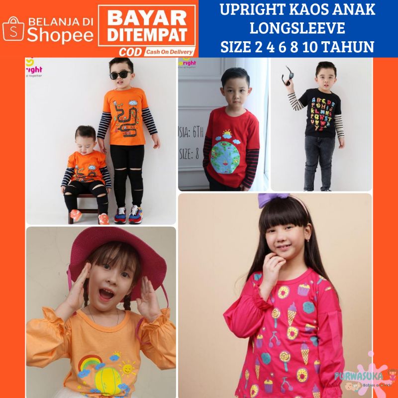 Upright Kaos anak lengan panjang