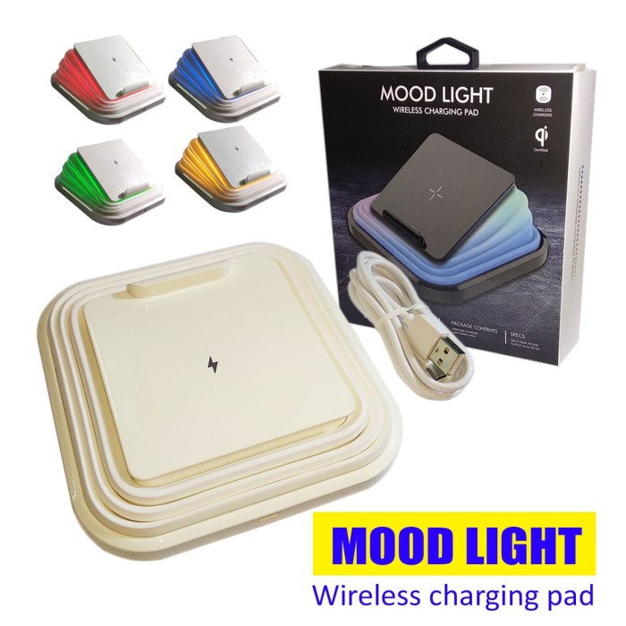 Universal LED Light Mood Flashing Wireless Charger Holder Fashionable Wireless Charging / CHARGER WIRELESS MOOD LIGHT WIRELESS CHARGING PAD