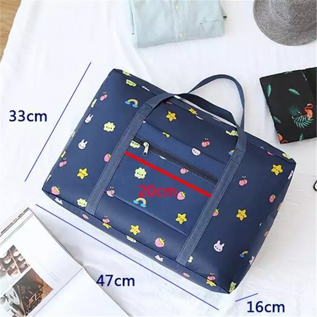 LM-0211 Tas Travel Lipat Organizer Anti Air-Tas Hand Carry Traveling Bag Besar-Tas Motif Lipat Travel-Tas Penyimpanan-Bag Foldable Traveling