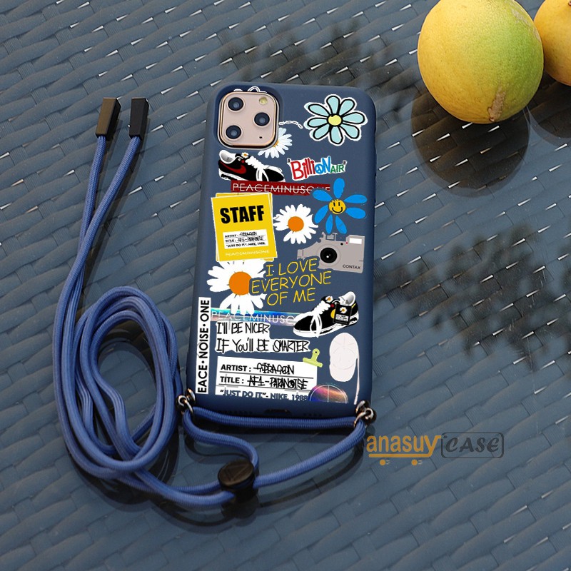 Softcase Candy  Case Tali Motif |AN01| Slingcase Lanyard | All Type Hp Oppo A3s A5s A54 A15 A92 A52