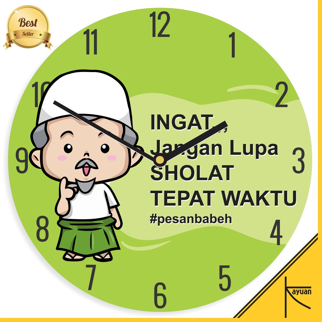  Jam  Dinding  Kayu Jangan Lupa Sholat Hiasan Dinding  Unik 