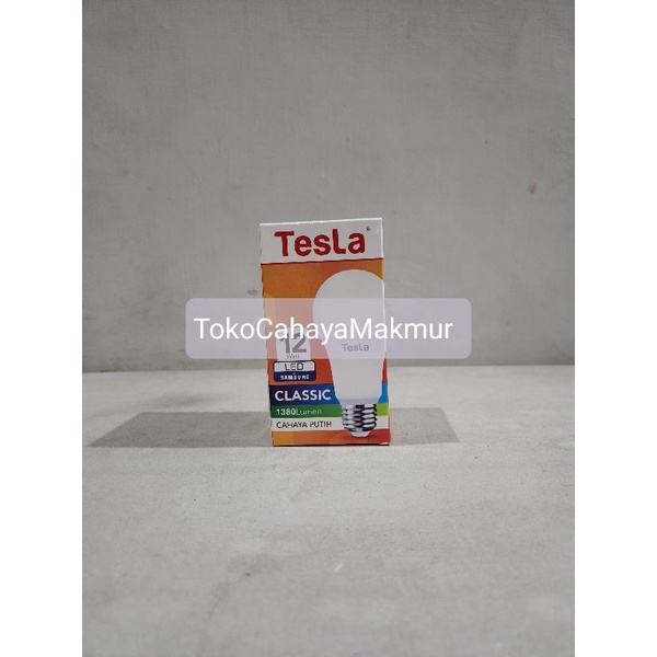 Lampu LED Bohlam Classic 12w 12watt Tesla Cahaya Putih Hemat Energy