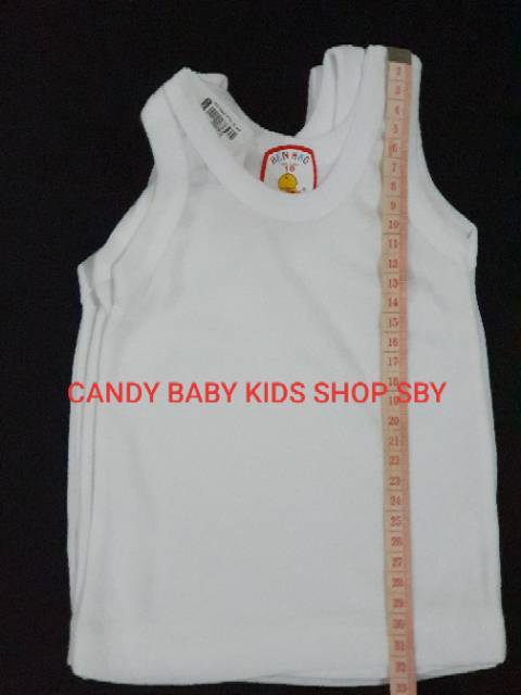 Singlet Hao Hao Hen Hao Kaos Dalam Anak Bayi 18/20 Putih/Warna isi 3pcs Murah Halus