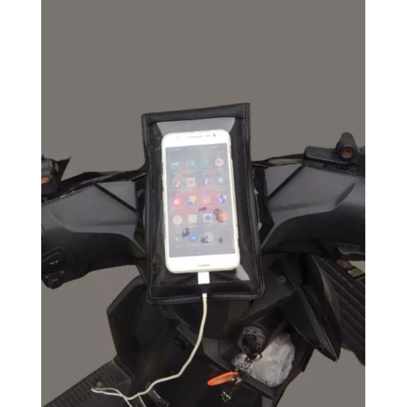 Phone Holder HP Waterproof untuk di Motor Anti Air Tas Gojek Grab Layar Sentuh Touchscreen Slim
