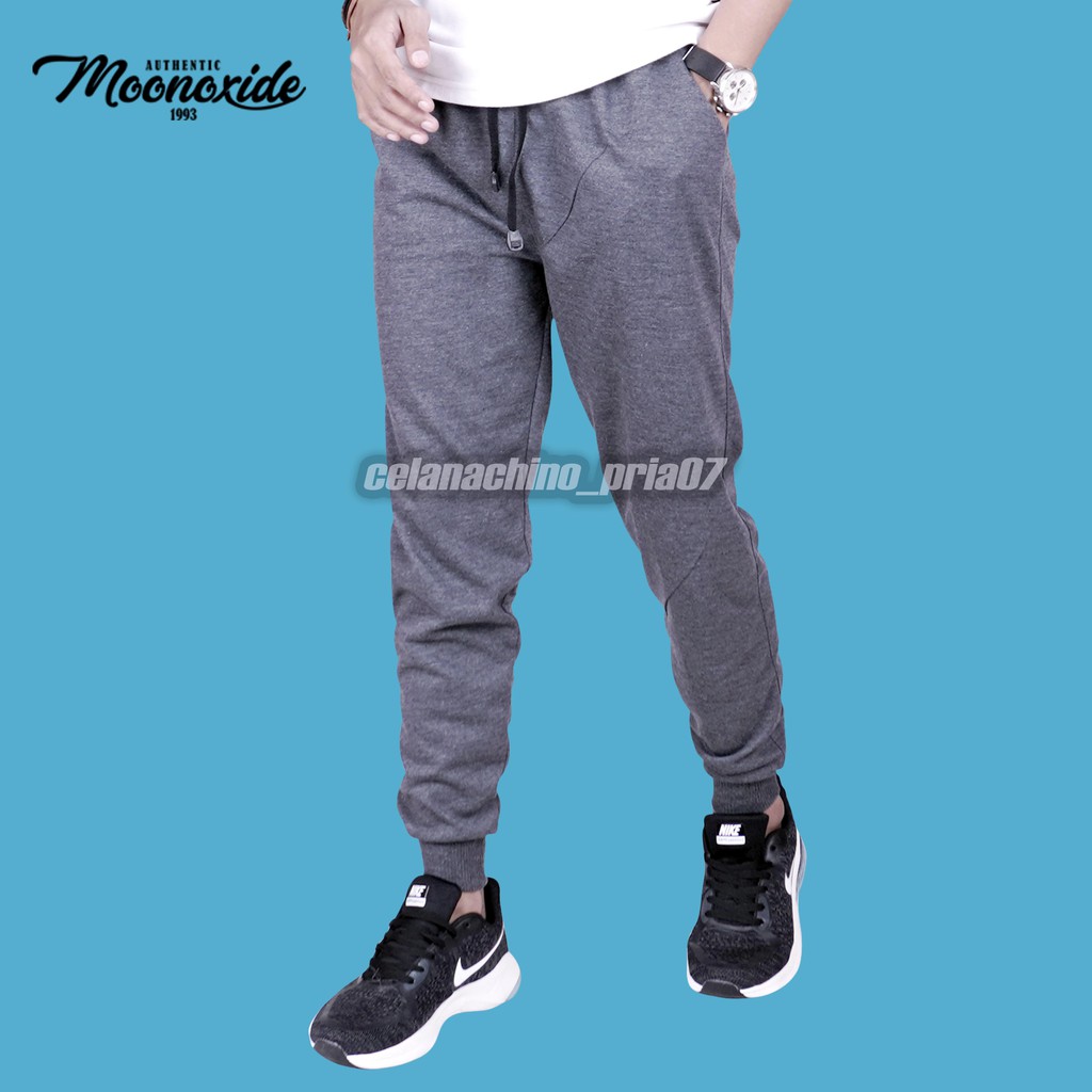 PROMO Celana Jogger Polos Panjang Sweatpants Training Hitam Size M -XXL