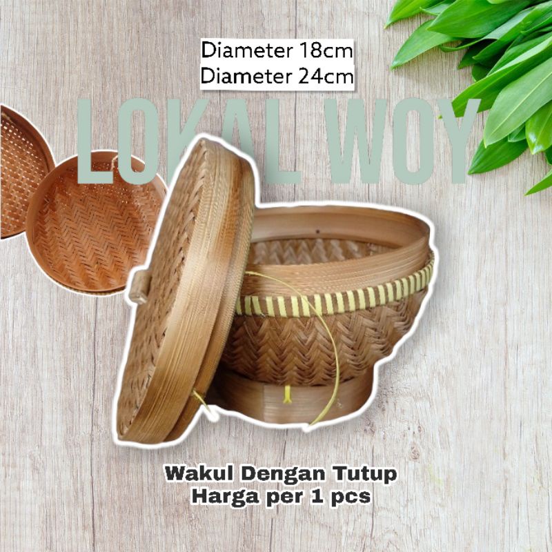Wakul Nasi Tutup - Wakul Nasi Klasik - Tempat Nasi - Wadah Nasi