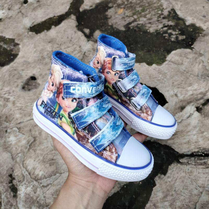 SEPATU ANAK CONVERSE FROZEN ELSA PREMIUM HIGH QUALITY SEPATU ANAK PEREMPUAN CONVERSE FROZEN ELSA