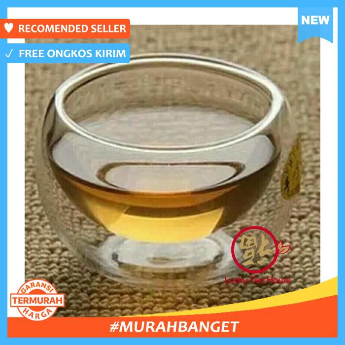 CANGKIR TEH KECIL UNIK SMALL TEA CUP DOUBLE WALL - PERALATAN MAKAN - GELAS & MUG