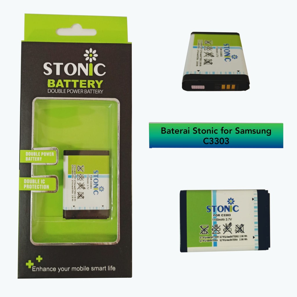 Baterai Stonic Double IC Protection Samsung C3303 Samsung Galaxy Champ C3300 E250