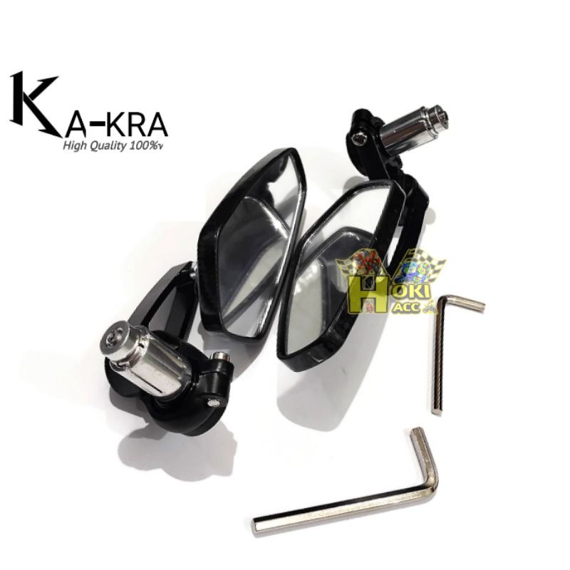 Promo Spion sepion jalu bar end stang model oval original PREMIUm sepasang Free kunci L universal mo