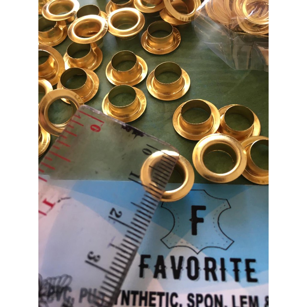 Eyelet Mata Ayam 24 (11mm) EMAS MUDA / GOLD / KANCING BULAT PER 100PCS