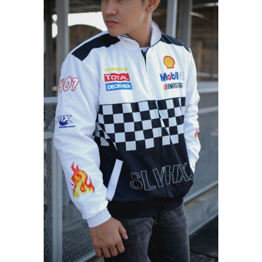 Jaket Nascar Salvio Hexia Original Nascar Jacket Jaket Balap Jaket Motor Pria