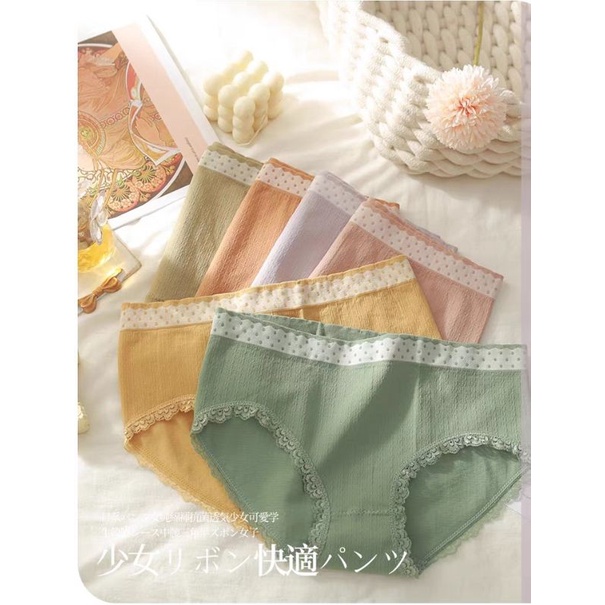 Meng Pai Jiao - Cd Wanita|Celana Dalam Wanita Bahan Catoon 3Pcs Random| Celana Dalem Cd Sexi Renda|K