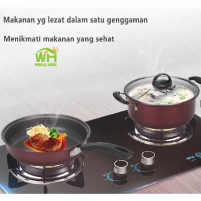 Panci Teflon Set Wajan Penggorengan Teflon Set isi 3 Pcs Panci Teflon 3 Set TG-5 Worldhome66