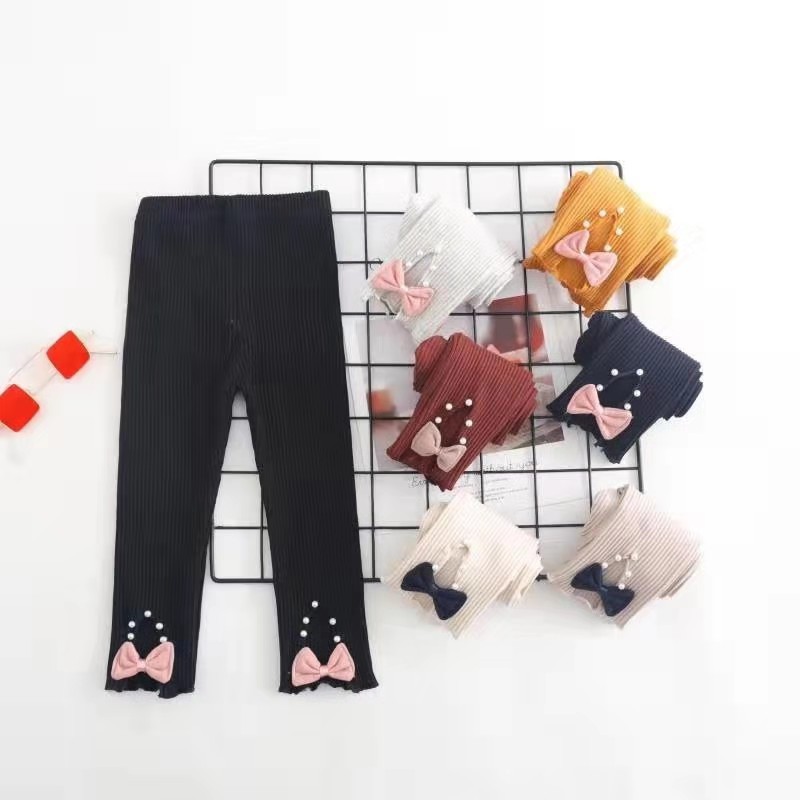 KF Cat Legging anak perempuan / Legging anak import polos Panjang motif lucu Katun Umur 1-5 Tahun Grosiran-1