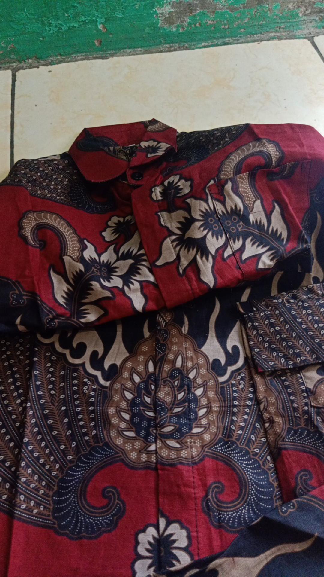 Hem Kemeja Batik Lengan Panjang Anak Cowok Seragam Sekolah Baju Batik Anak Cowok Batik Anak Lakilaki