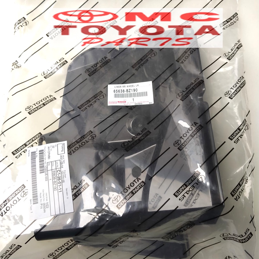 Liner Fender / Spakbor Belakang Kiri Agya Ayla 65638-BZ190