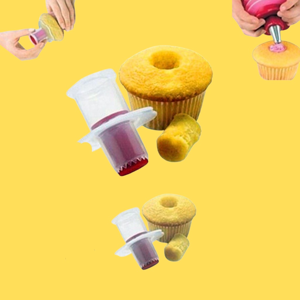 Pelubang Cup Cake Core Remover Plunger Alat Pembolong Muffin Digger