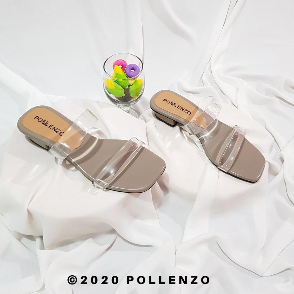 Popul3r5 Pollenzo Heels Sandal 3cm Hak Tahu Jelly Double Strap WN-350.terlaris> rS1>