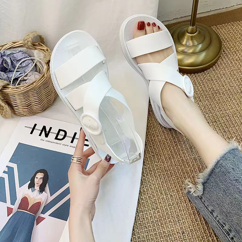 Roman Flat Sandals Strap Casual Rubber Sandal Sepatu Tali Wanita 5260 (36-40)