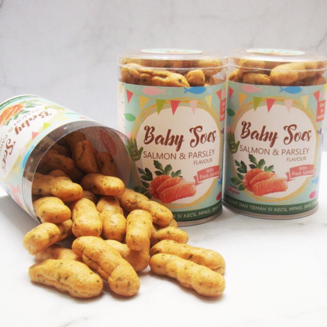 

CEMILAN SNACK SEHAT BAYI - BABY SOES Salmon & Parsley by NYONYA KWEE