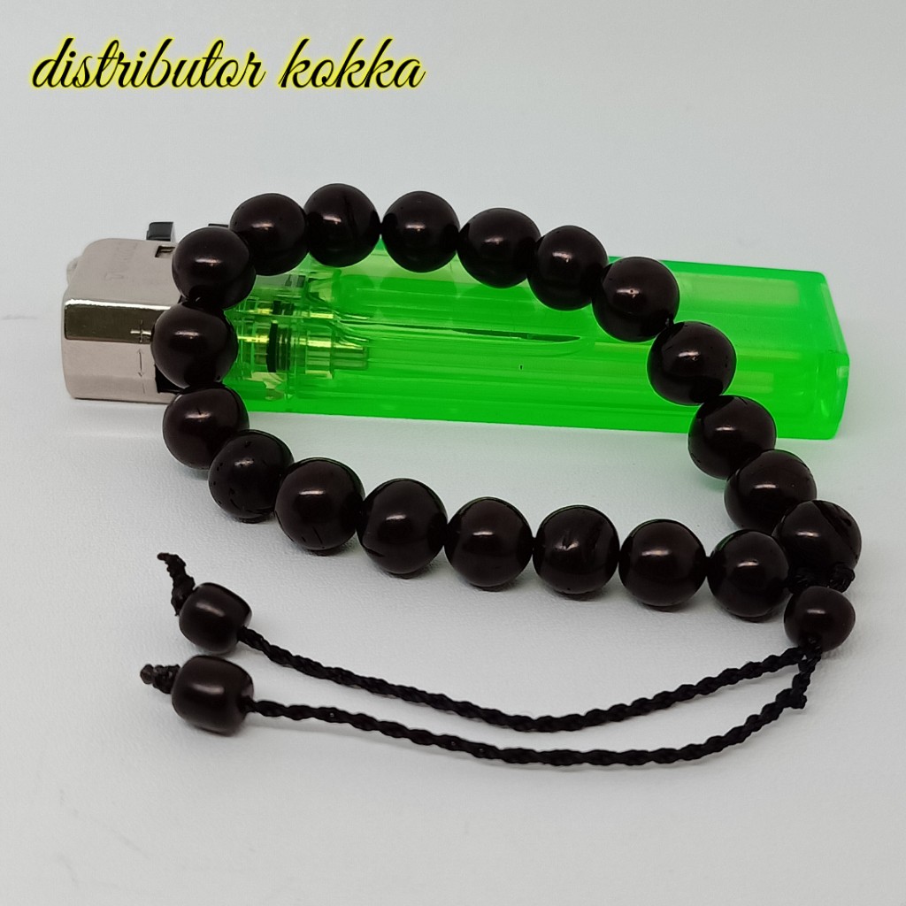 ( SUPER MURAH ) Gelang Kokka kaukah bulat 8 mm hitam