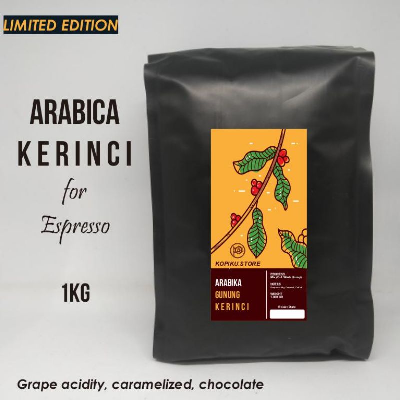 

KOPI ARABIKA KERINCI FULL ARABICA ESPRESSO BEANS 1KG - BIJI/BUBUK