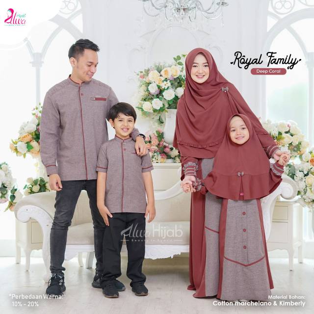 GAMIS ALWA HIJAB ANAK/ROYALL FAMILY SET