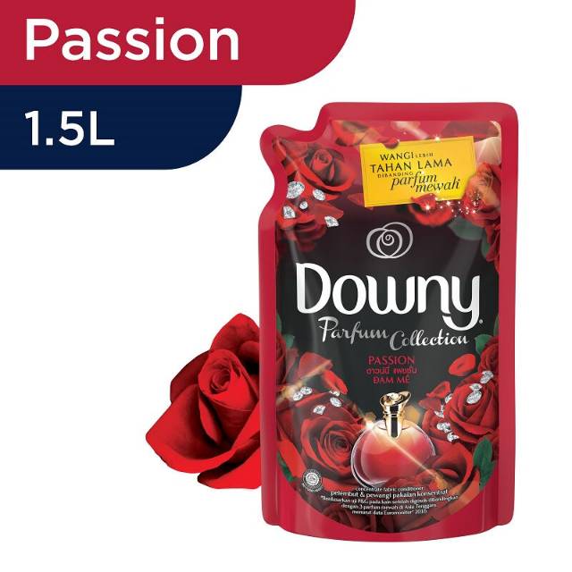Pelembut dan pewangi pakaian - Downy Possion Reffil / Refil / Ref 1,5 Liter