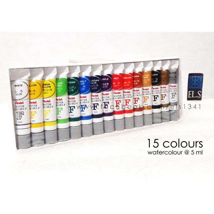 

Pentel Water Color 15 Warna ( Cat Air ) READY STOK