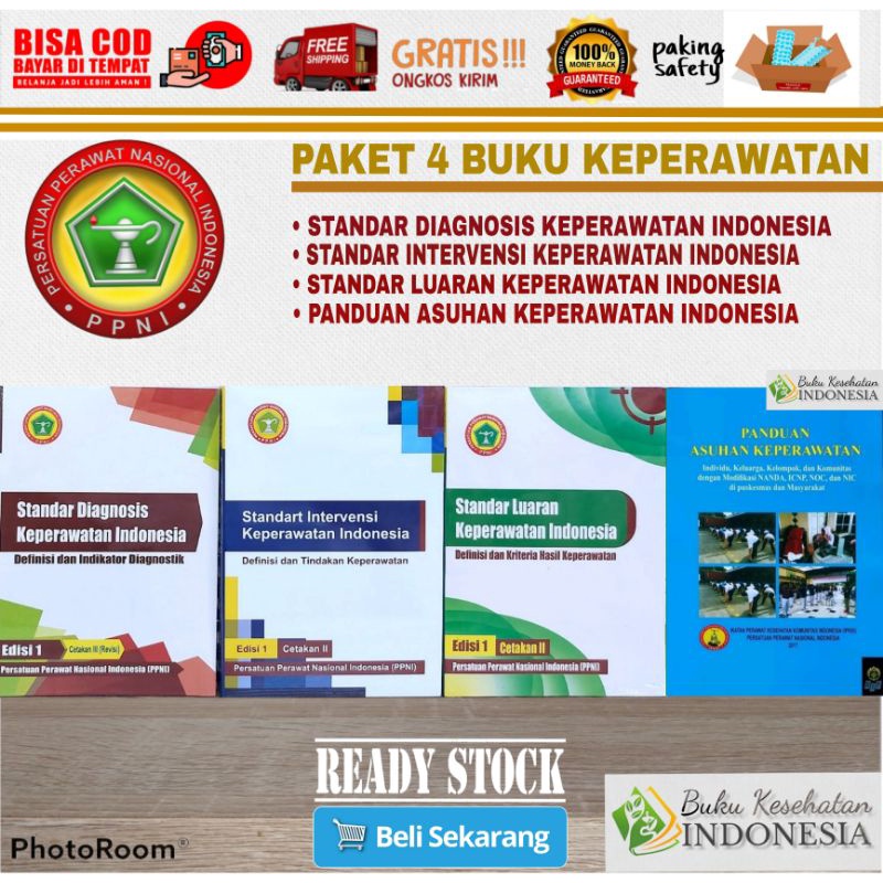 PAKET 4 BUKU PPNI DAN ASUHAN KEPERAWATAN pelengkap NANDA NIC NOC ASKEP 3S SDKI SIKI SLKI DAN PANDUAN
