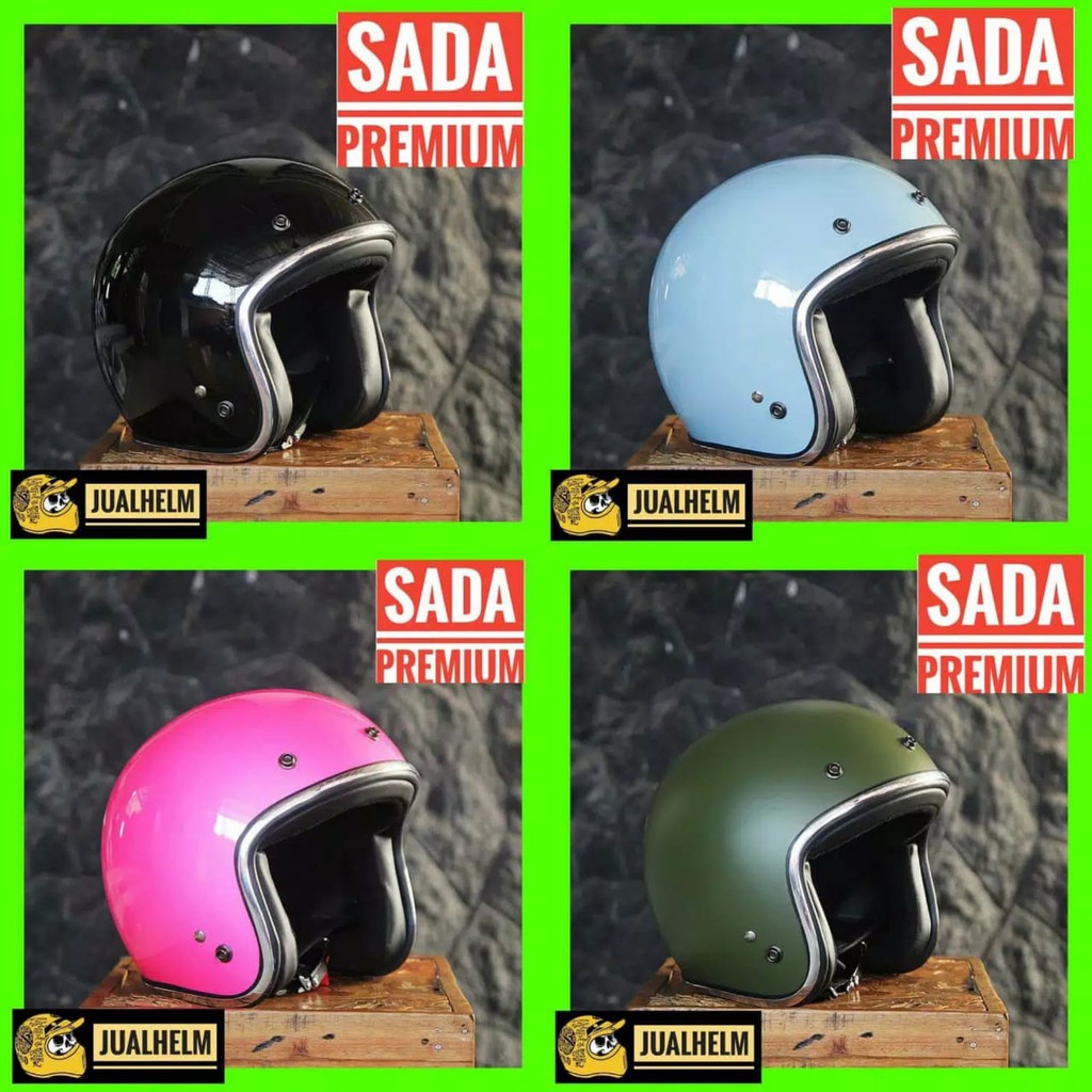 Helm Retro SADA Jitsu ( Helm Classic / Helm Klasik / Helm Vespa / Helm Bogo )