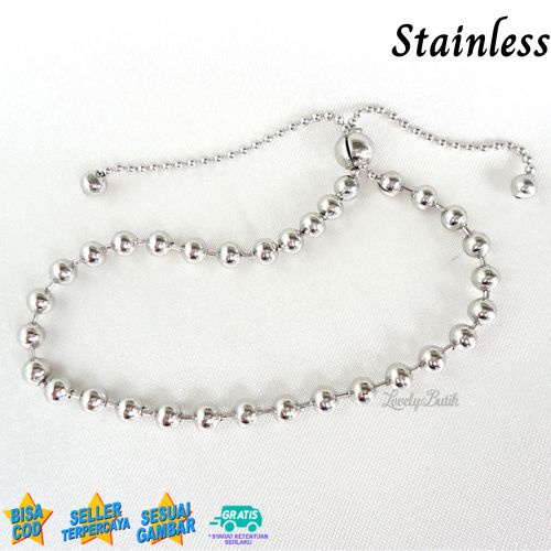 Lovelybutik -  Gelang Serut Stainless Anti Karat dan Luntur V1ra Gelang Baja Putih Wanita Remaja Kekinian Korea  Model Serut New