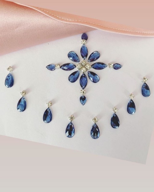 Payet Rangkai / Payet Kristal Elsa Blue