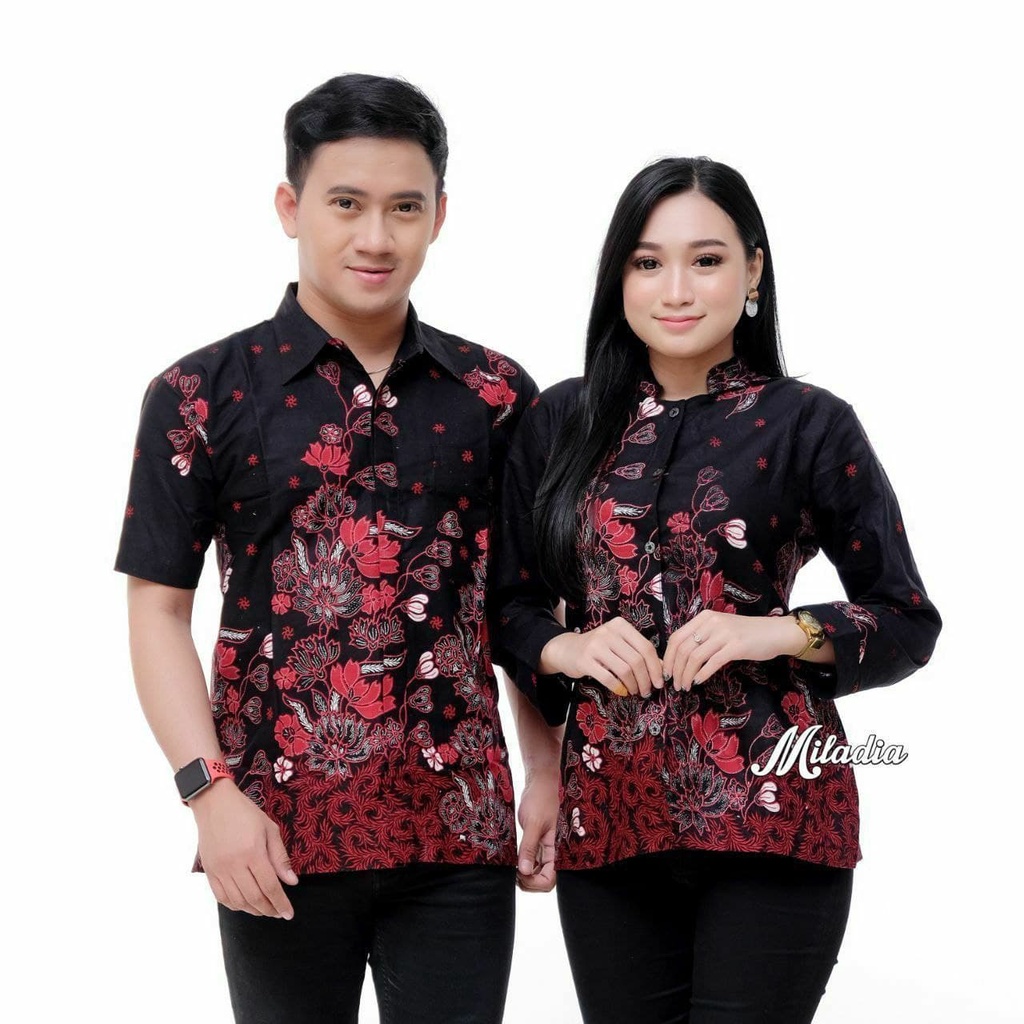 couple atasan batik hem blouse | atasan batik wanita modern 2021 | atasan batik remaja wanita kekini
