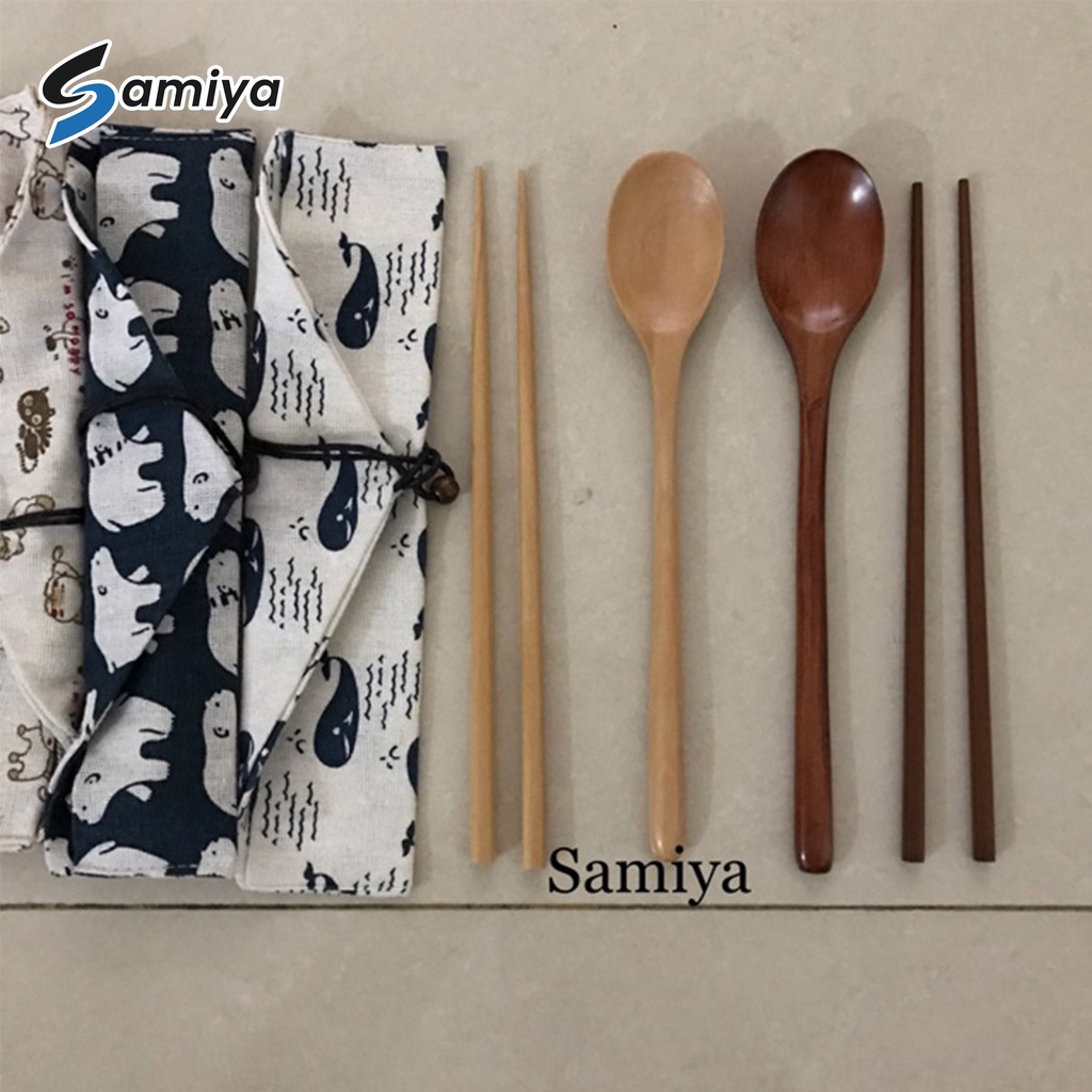 Sendok sumpit kayu korea / wooden long spoon chopstick / sendok panjang