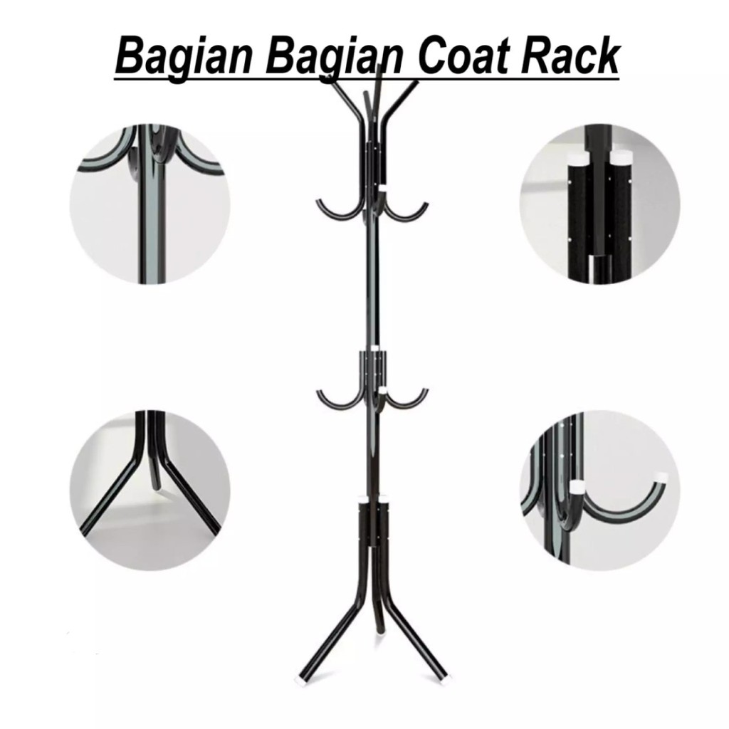 TURUN HARGA Stand Hanger COATRACK Gantungan Jaket Baju,Topi Gantungan Aesthetic Stand Hanger/Gantungan Berdiri Gantungan Baju Stand Hanger Gantungan Baju Coat Rack Gantungan Tas Dan Topi Multifungsi Ct01