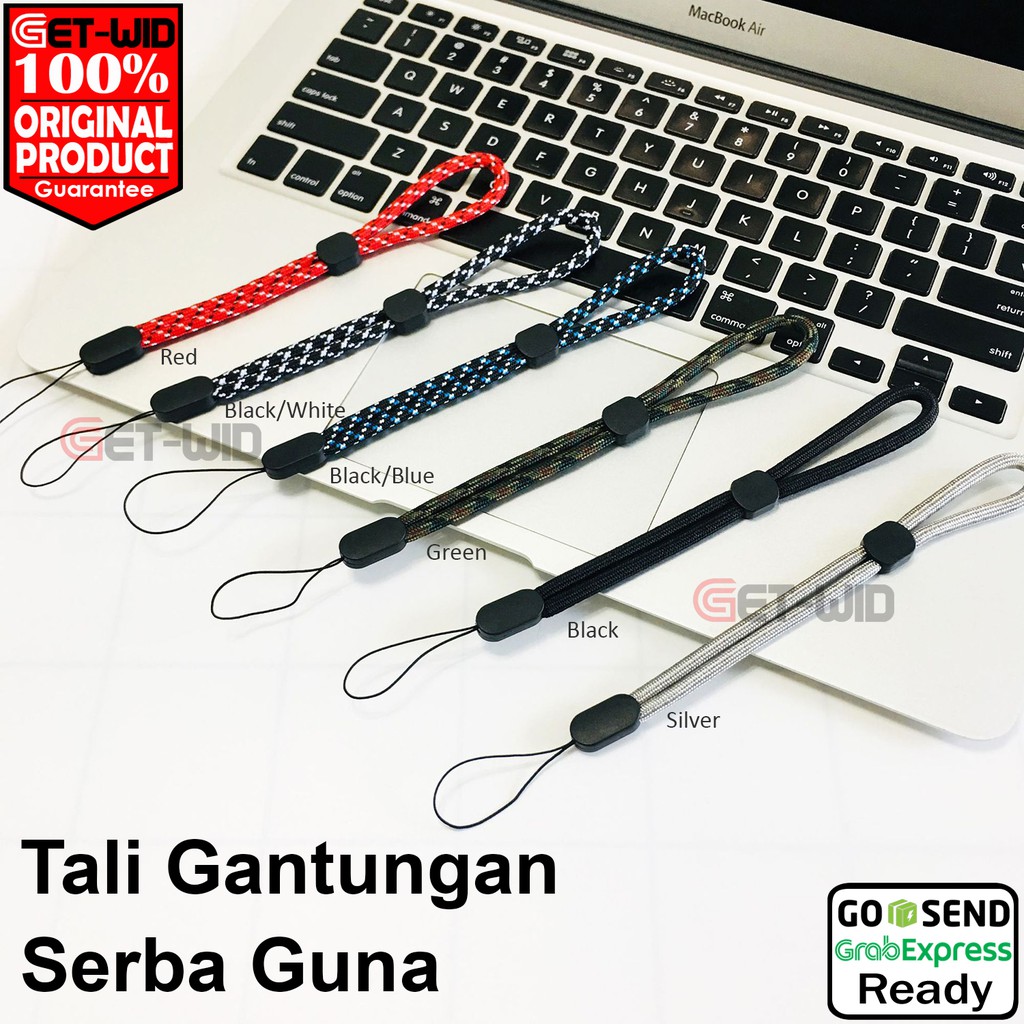 Tali Gantungan HP Paracord Wrist Strap Handphone Keychain Kamera