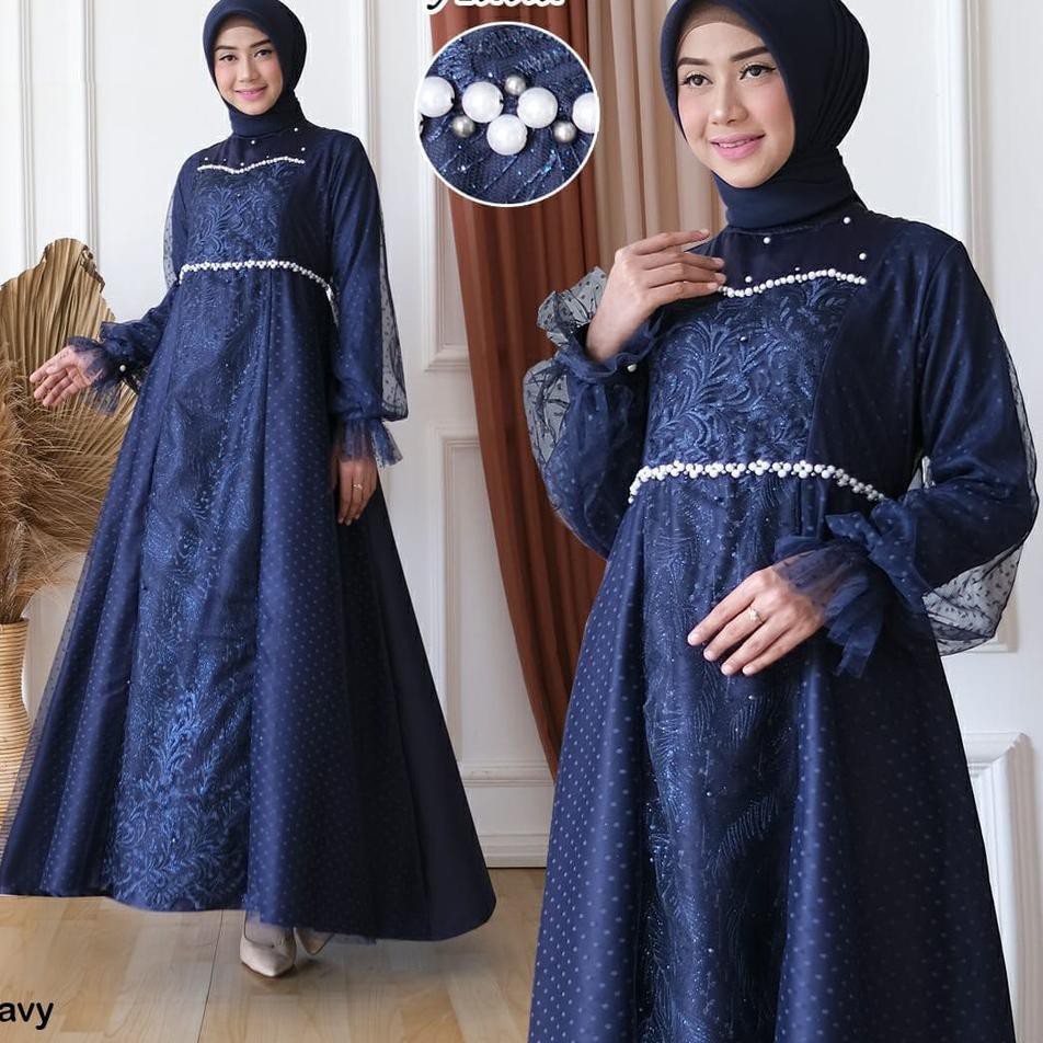 Terbaru dan terlaris GAMIS PESTA MUSLIMAH AINUR / DRESS PESTA PANJANG / LONG DRESS PARTY MOESLIM