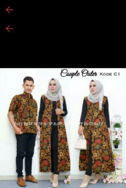 Batik Couple Outer Sogan Couple Longcardi