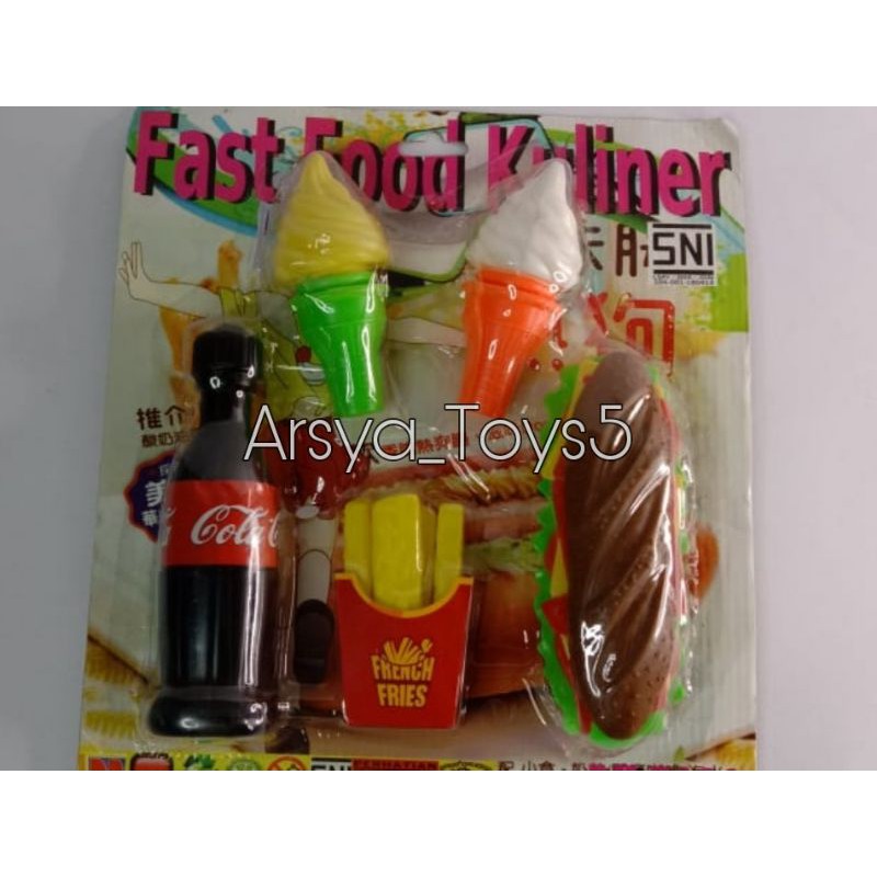 Mainan Anak masak masakan /Fast Food Kuliner