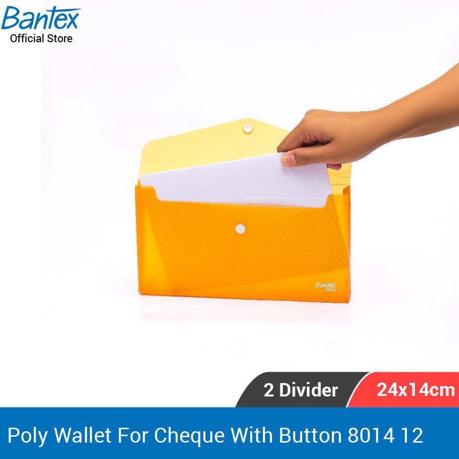 Penjualan Ekonomis Bantex Poly Wallet For Cheque (2 Divider) #8014