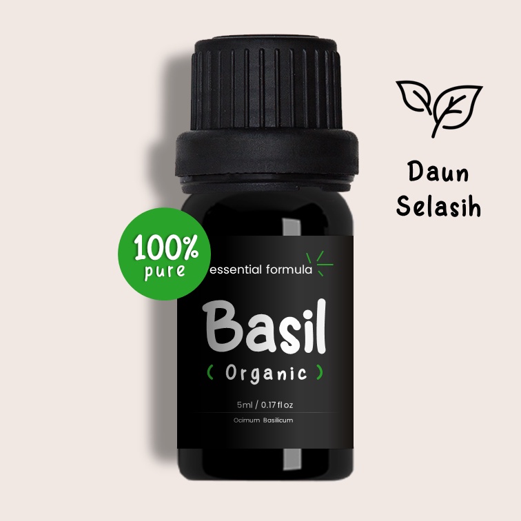 Organic Basil Essential Oil Daun Selasih Murni 100%