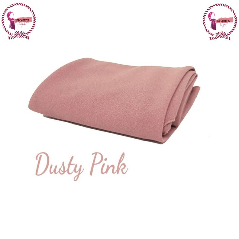 Pashmina Sabyan - Pasmina Polos Diamond Crepe-Dusty pink
