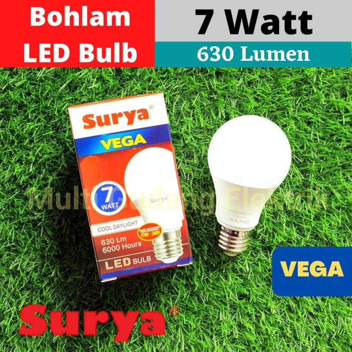 Lampu LED Bulb Surya Vega 7 Watt Putih Murah Terang Begaransi