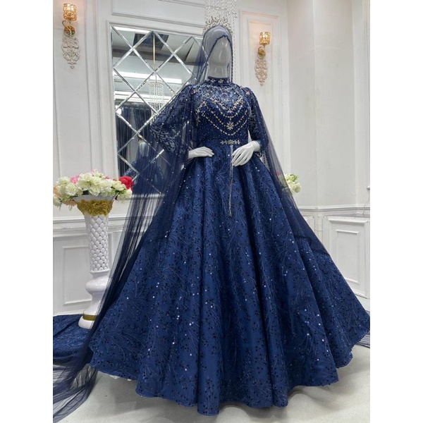 GAUN BARBIE SEQUIN MEWAH | BAJU PENGANTIN PRINCESS | GAUN WARNA WARNA CANTIK |WEDDING DRESS