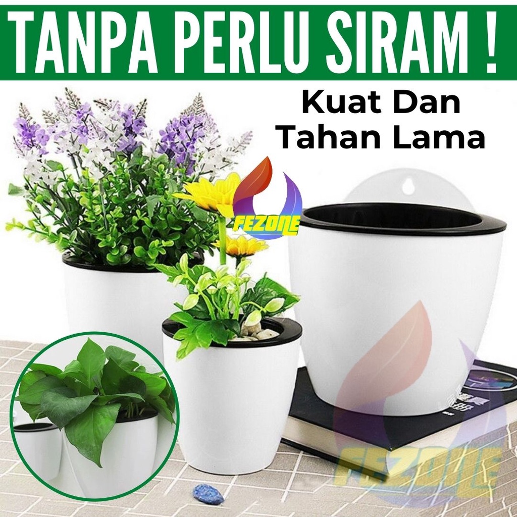 POT MINIMALIS BUNGA DINDING OTOMATIS GANTUNG DEKORASI RUMAH SULTAN FULL ELEGANT FEZONE