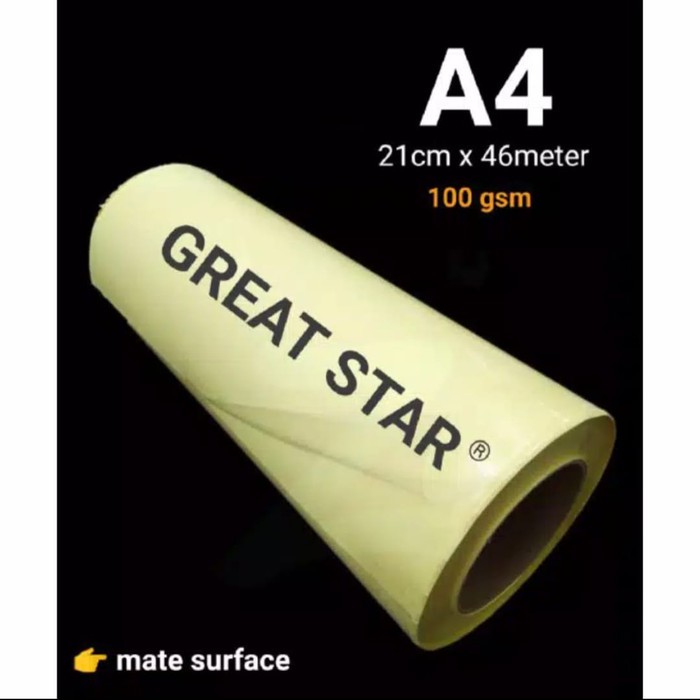 

LAMINASI DINGIN MATE A4 ROLL 21CM X 46M X 100GR - 21cm x 46m Limited