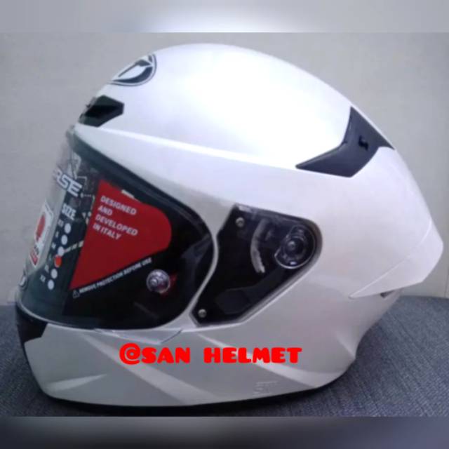 helm KYT TT COURSE solid white putih